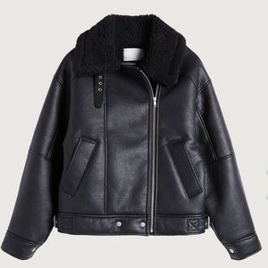 Oversized Sherpa Aviator Jacket